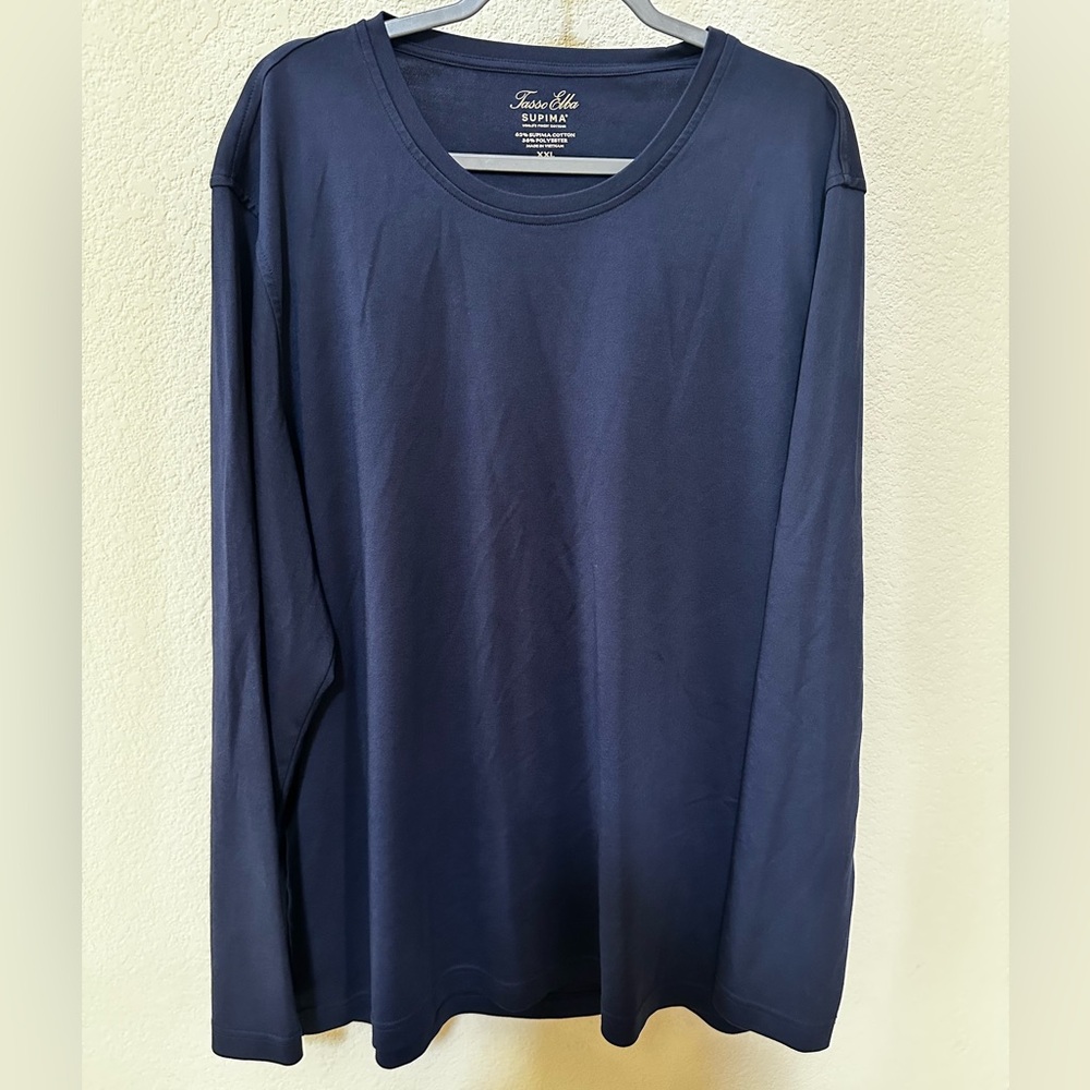Tasso Elba Blue Long Sleeve Tee XXL